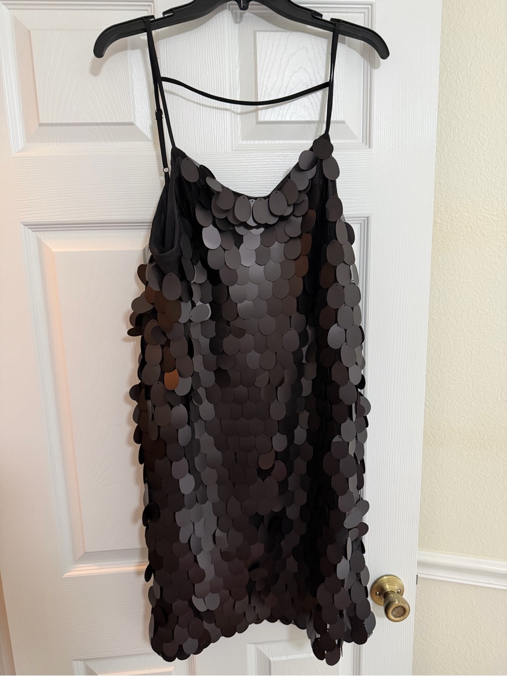 Topshop Black Sequin Mini Dress